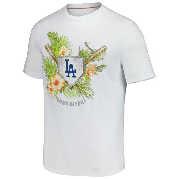 NWT Mens Tommy Bahama Island League T-shirt LA Dodgers XL MSRP $69.50 - Picture 2 of 3